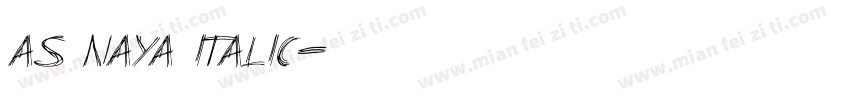 AS Naya Italic字体转换